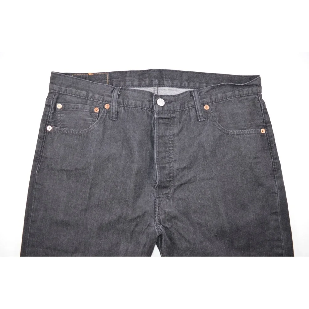 Levi Strauss Levi's 501‎ Button Fly Men's Black Denim Jeans 36 x 32 Inseam 31